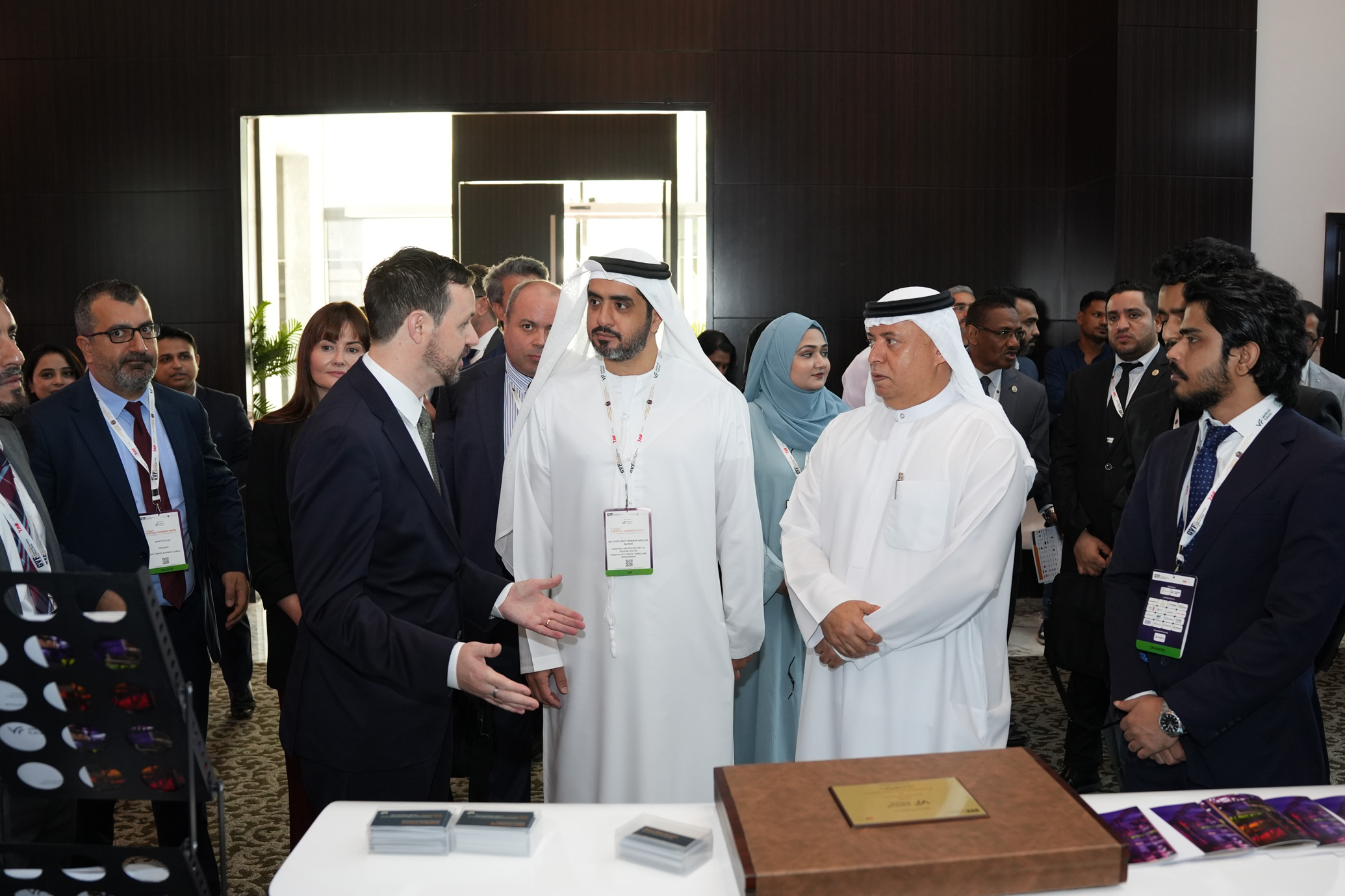 Jamie Burrows from Vertical Future with Government Officials at GVF 2024 Dubai